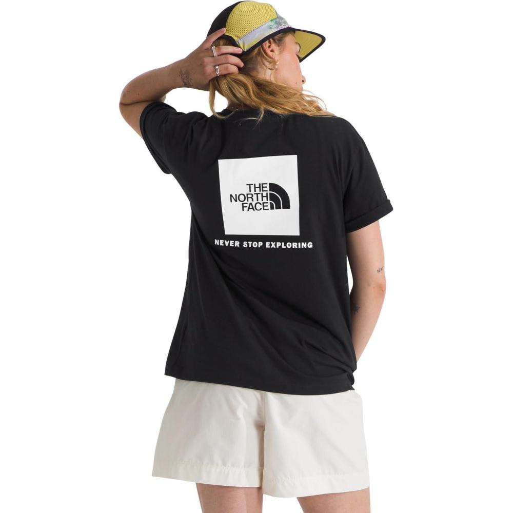 image:imageTHE NORTH FACE Womens Evolution Box NSE Shortsleeve Tee  Regular Fit Cotton Tshirt With Logo GraphicsTnf BlackTnf White
