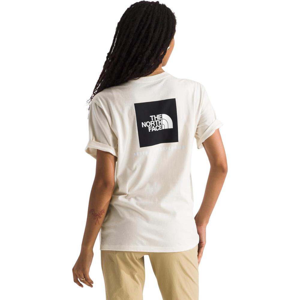 image:imageTHE NORTH FACE Womens Evolution Box NSE Shortsleeve Tee Regular Fit Cotton Tshirt With Logo GraphicsWhite Dune