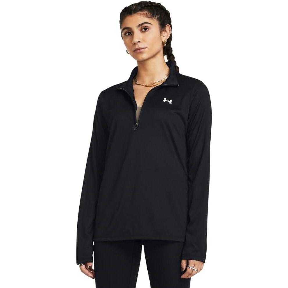 image:imageUnder Armour Womens Tech Quarter Zip001 Black White