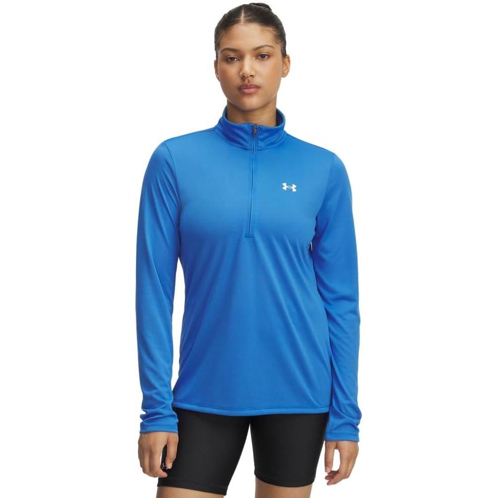image:imageUnder Armour Womens Tech Quarter Zip402 Blue Atlantis White