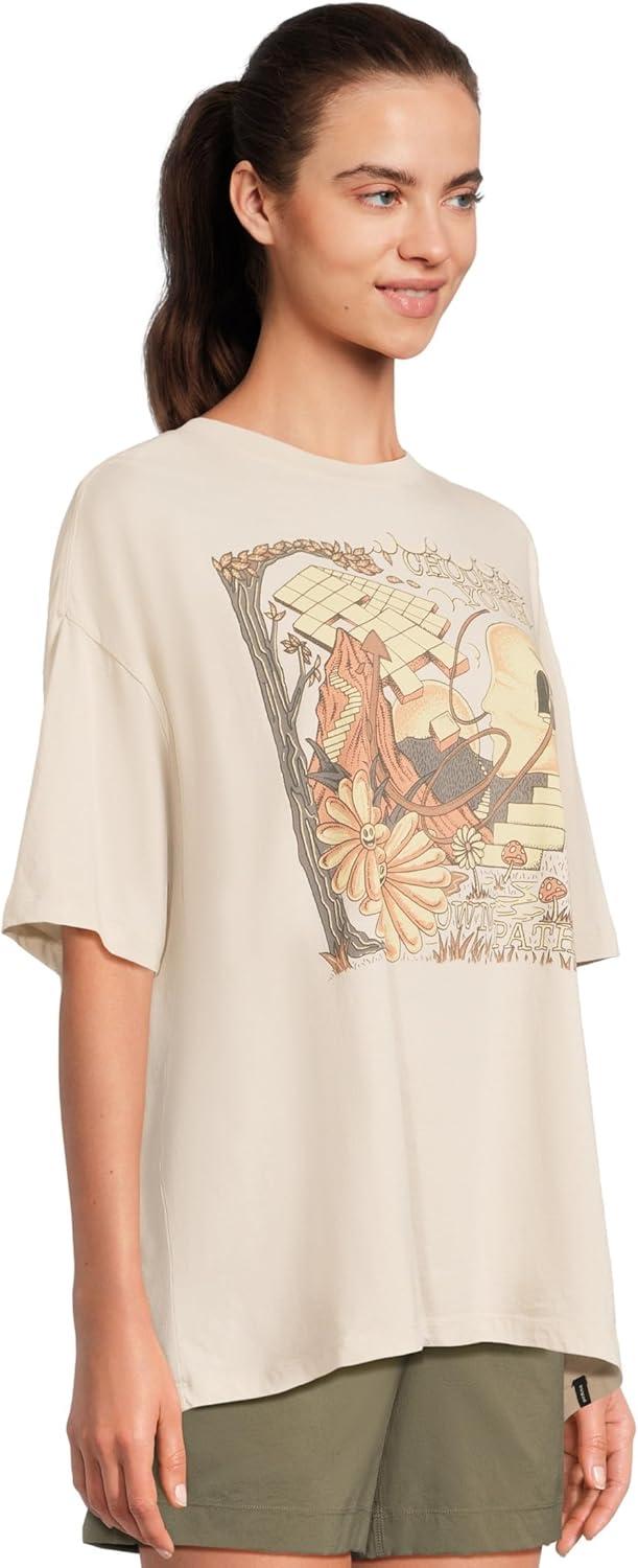 image:imageprAna Womens Everyday Graphic Oversized TeeAlmond Mind Eraser