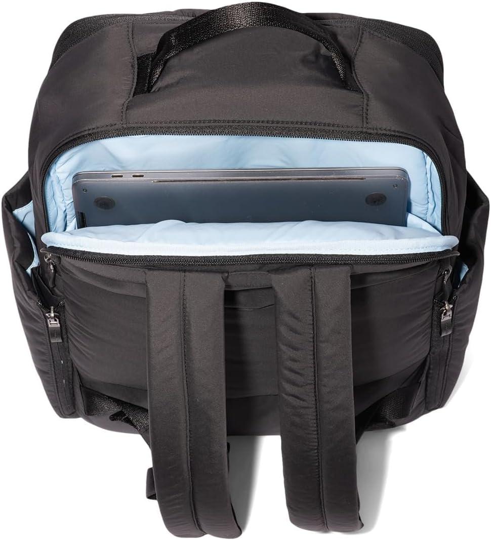 image:imageBaggallini Set Wave Backpack 12x1575 Lightweight Work Travel Bag wLuggage Sleeve amp RFIDBlack Wave Puff