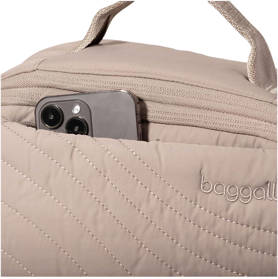 image:imageBaggallini Set Wave Backpack 12x1575 Lightweight Work Travel Bag wLuggage Sleeve amp RFIDMoonrock Wave Puff