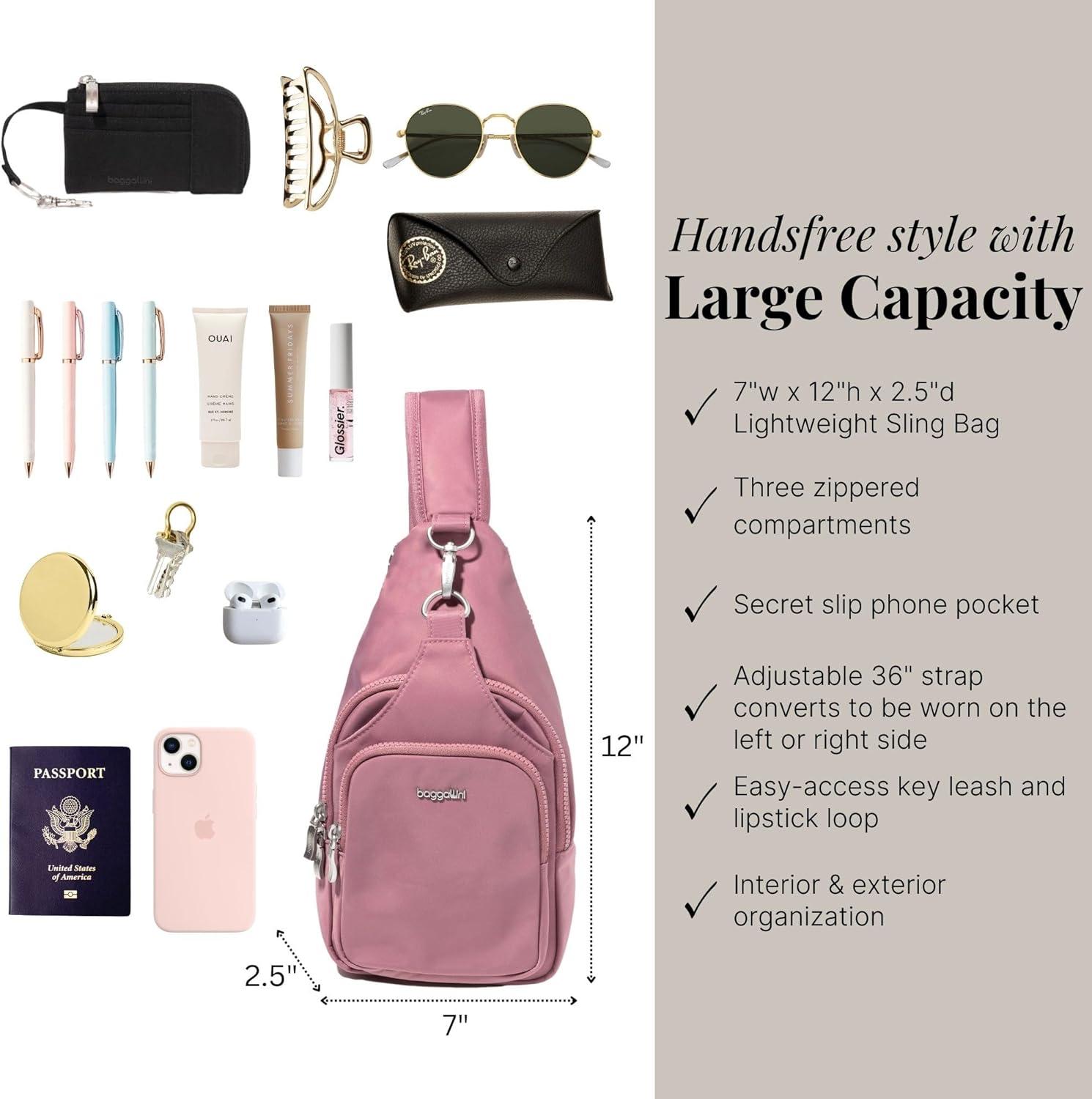 image:imageBaggallini womens Central Park SlingMauve Twill