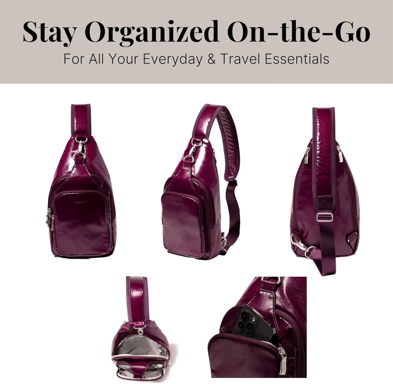 image:imageBaggallini womens Central Park SlingMulberry Gloss Ripstop