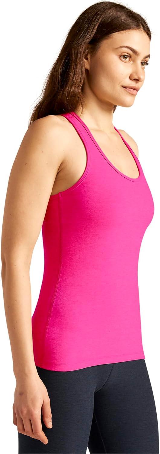 image:imageBeyond Yoga Womens Spacedye Step Up Racerback TankPink Punch Heather
