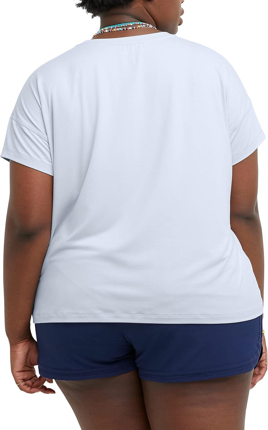 image:imageChampion TShirt Soft Touch Moisture Wicking Essential Tee for Women Plus SizeCiel Blue