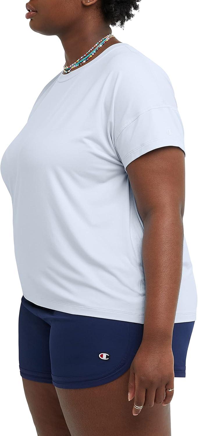image:imageChampion TShirt Soft Touch Moisture Wicking Essential Tee for Women Plus SizeCiel Blue