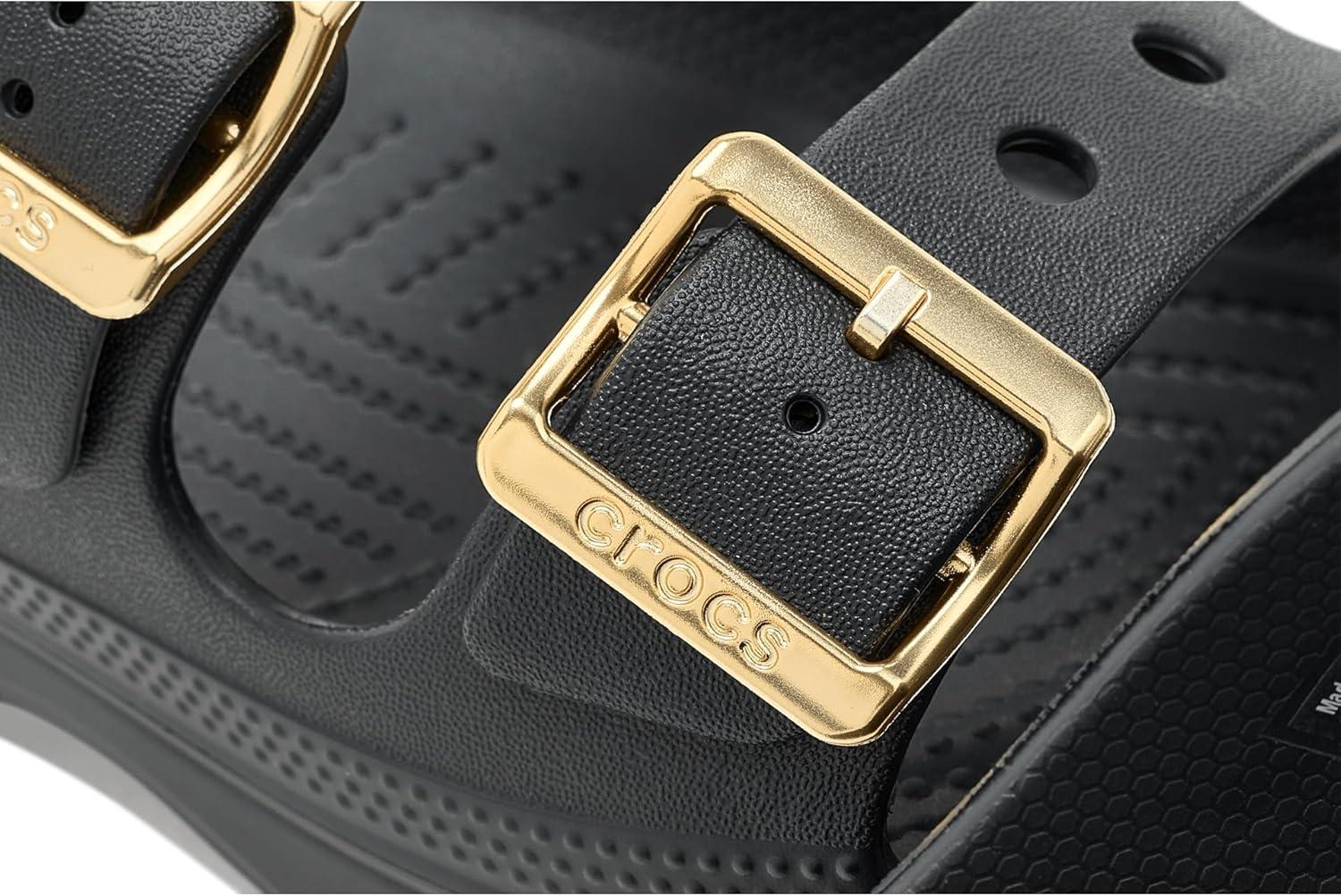image:imageCrocs Classic Saturday SandalsBlackMetallic Buckle