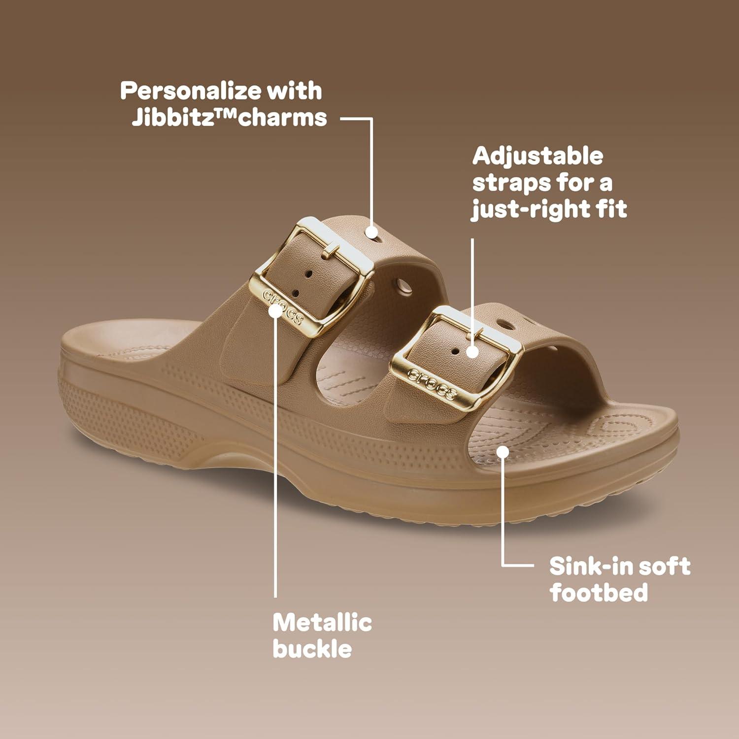 image:imageCrocs Classic Saturday SandalsSepiaMetallic Buckle