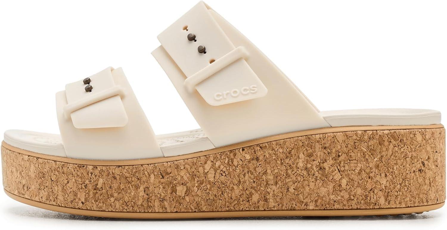 image:imageCrocs Womens Brooklyn Cork Buckle SandalsFrappe