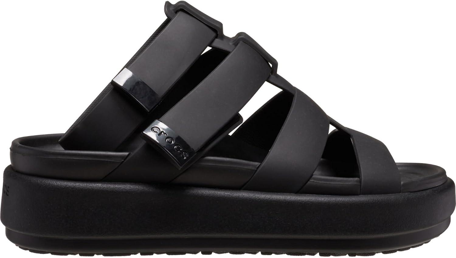 image:imageCrocs Womens Brooklyn Luxe Gladiator Platform Sandals BlackBlackBlack
