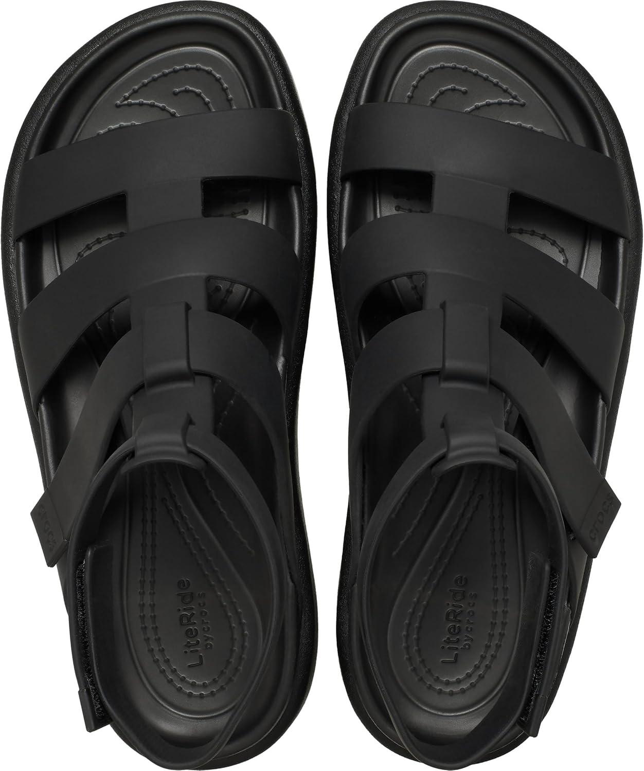 image:imageCrocs Womens Brooklyn Luxe Gladiator Platform Sandals BlackBlackBlack