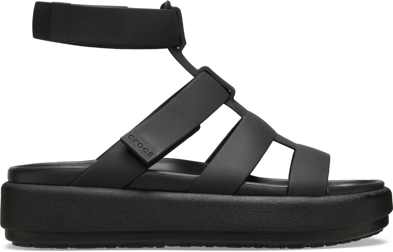 image:imageCrocs Womens Brooklyn Luxe Gladiator Platform Sandals BlackBlackBlack