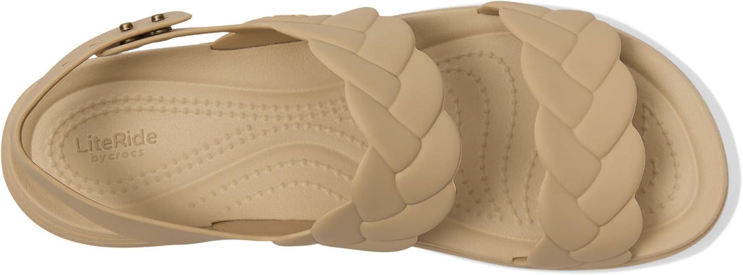 image:imageCrocs Womens Brooklyn Woven Low Wedge SandalsChai
