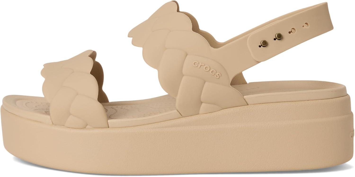 image:imageCrocs Womens Brooklyn Woven Low Wedge SandalsChai