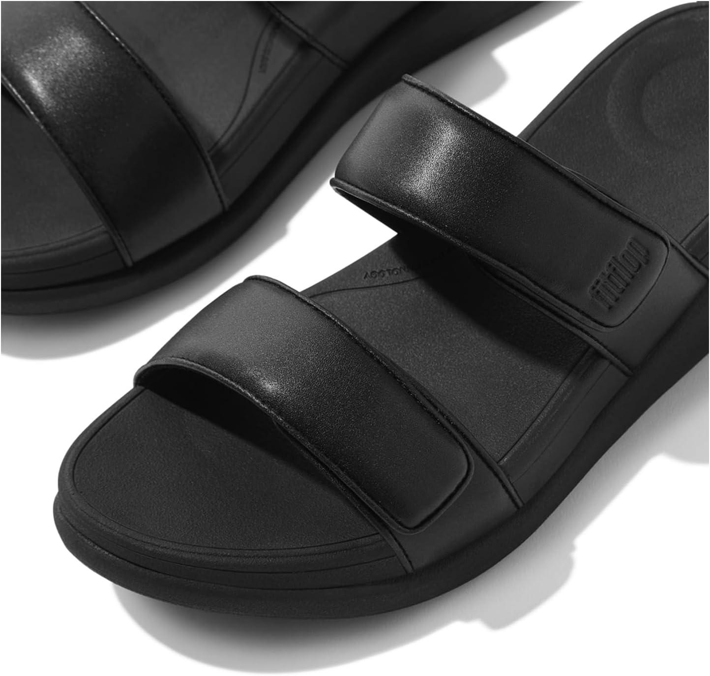 image:imageFitFlop Womens FMODE GO Adjustable TwoBar Slide SandalBlack