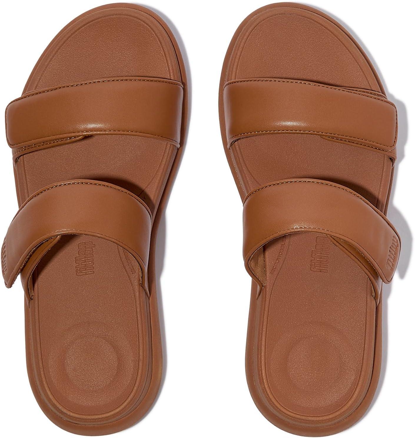 image:imageFitFlop Womens FMODE GO Adjustable TwoBar Slide SandalDeep Tan