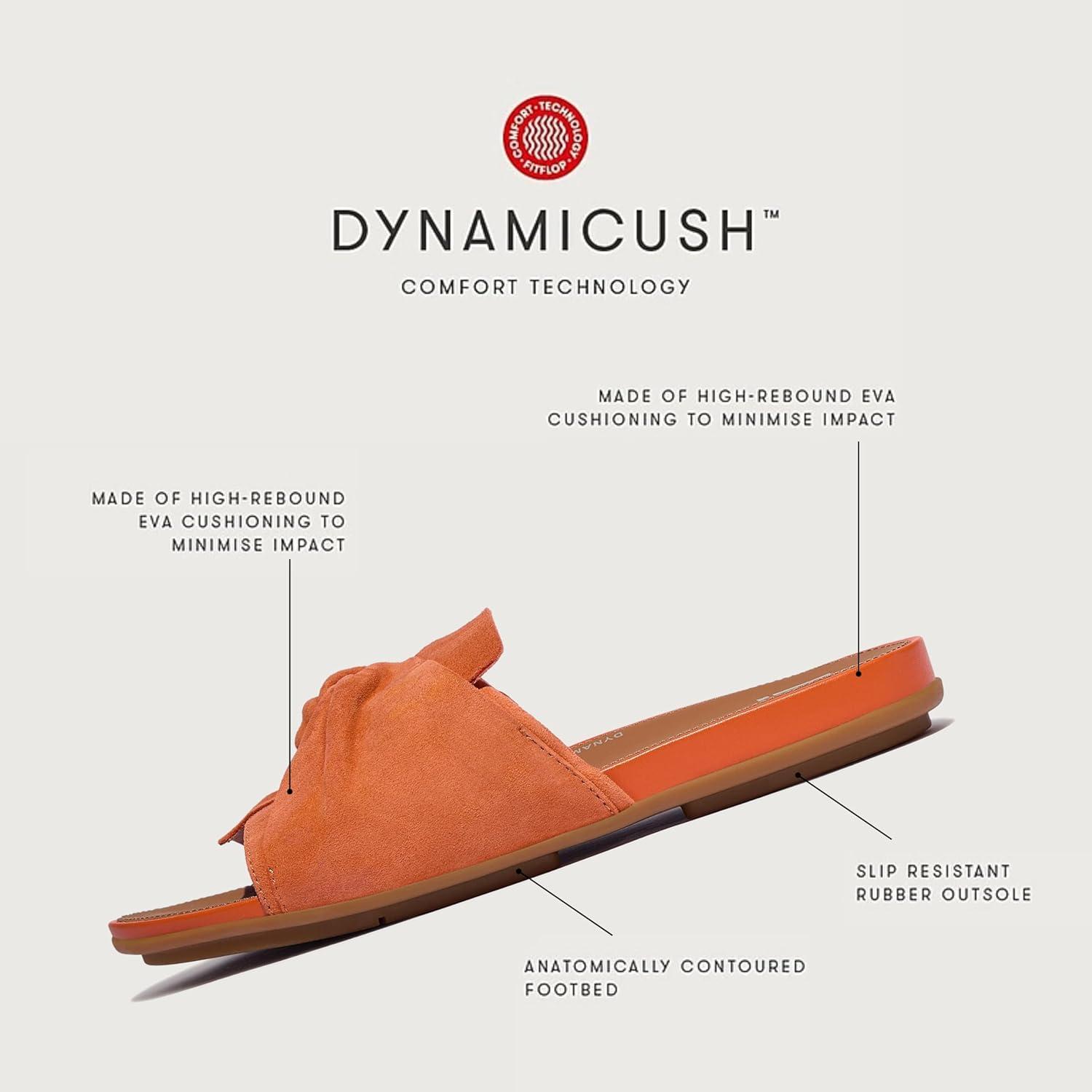 image:imageFitFlop Womens Gracie SoftTwist Leather Slides Wedge SandalSatsuma