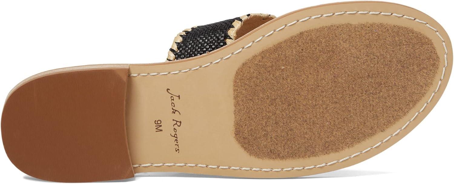 image:imageJack Rogers womens Jacks Flat SandalBlackNatural Rattan
