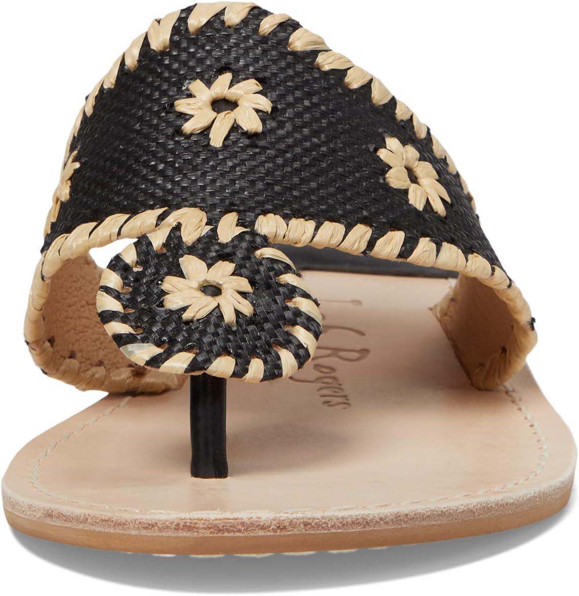 image:imageJack Rogers womens Jacks Flat SandalBlackNatural Rattan