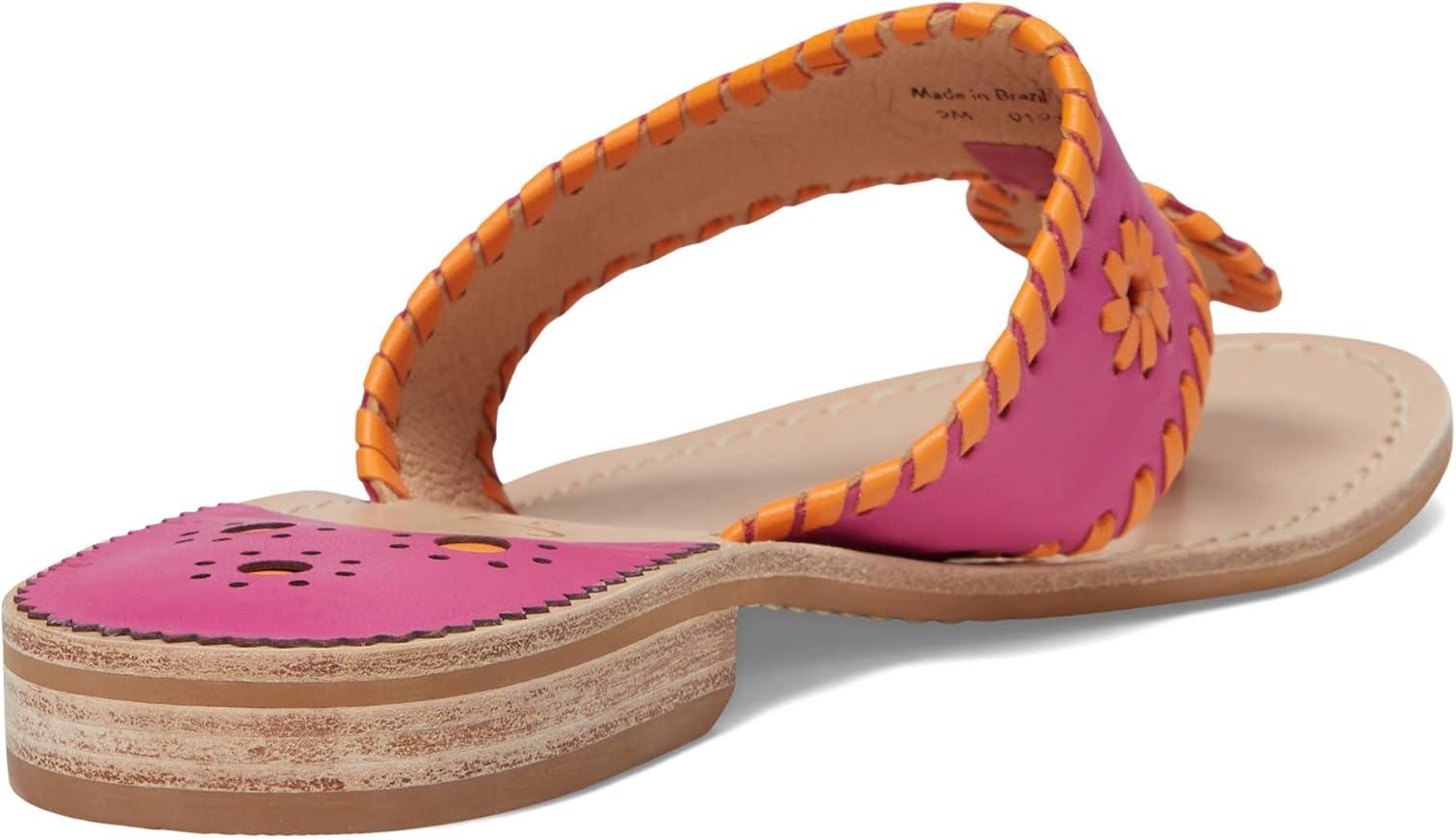 image:imageJack Rogers womens Jacks Flat SandalMagentaOrange Peel Nappa