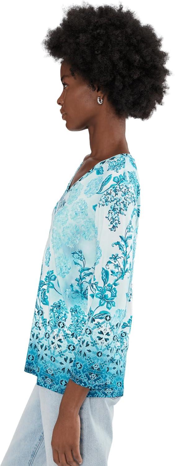 image:imageJohnny was Womens The Janie Favorite 34 Sleeve VNeck Tee VittoriVittoria Scarf