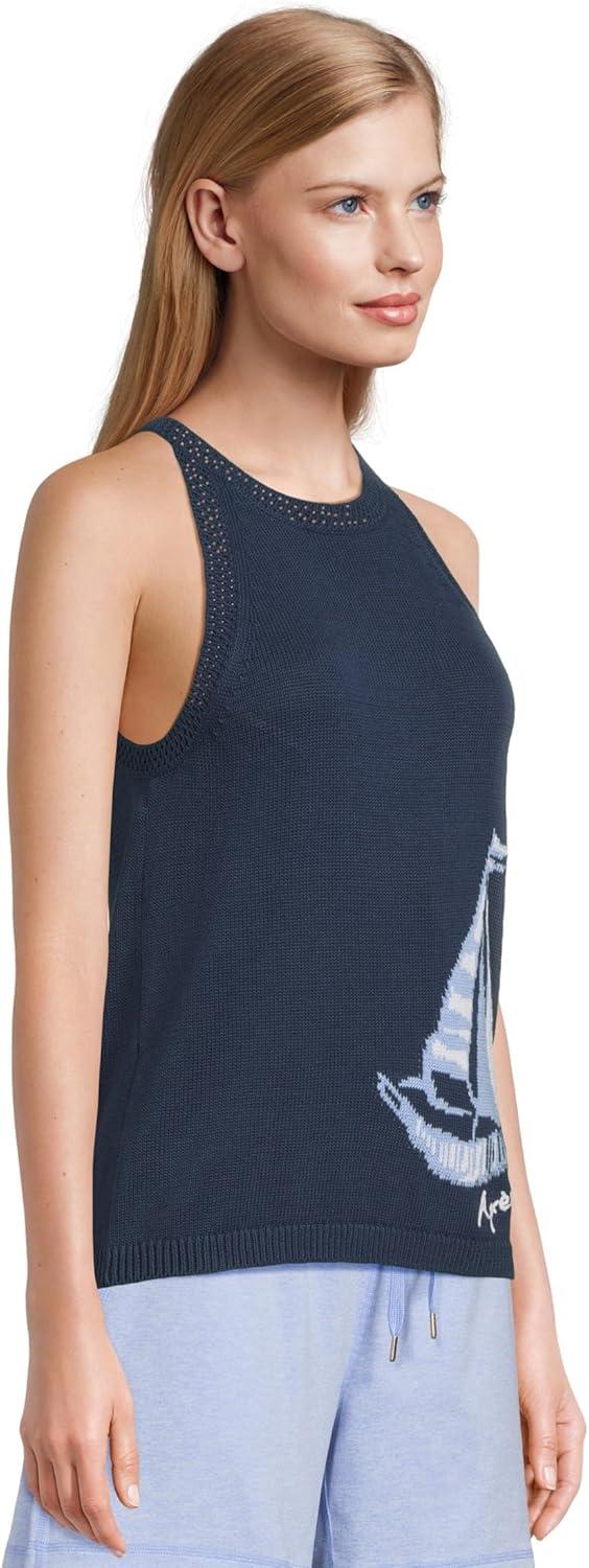 image:imageLilly Pulitzer Womens Emra Sweater TankLow Tide Navy Apres Sail Jacquard