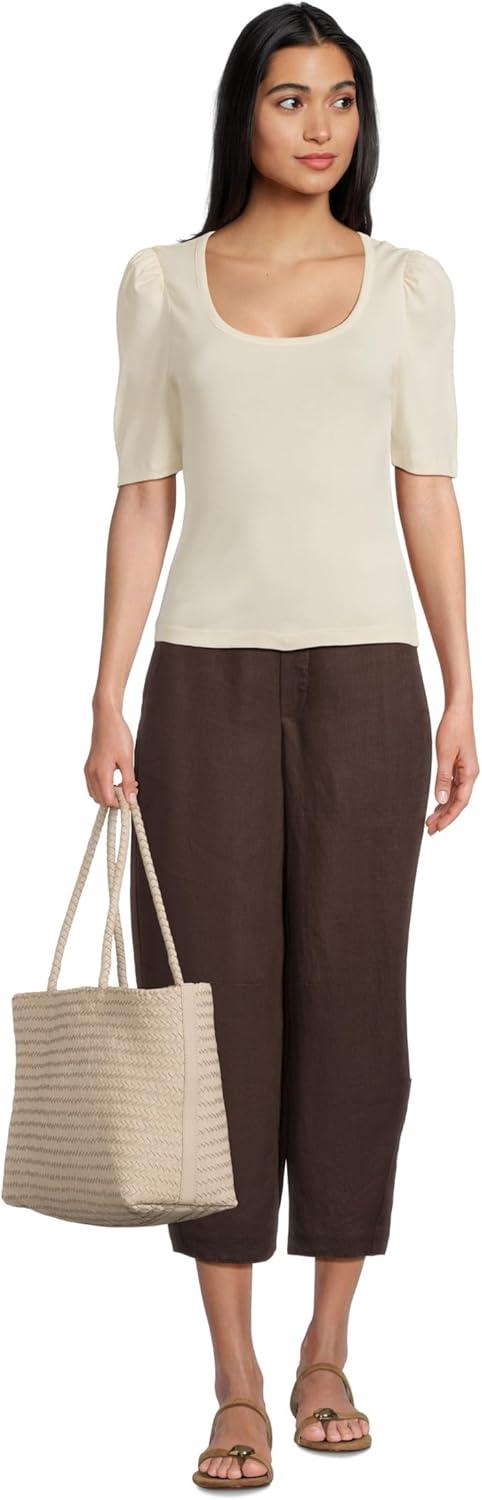 image:imageMadewell Womens Scoop Neck Puff TeeVintage Ivory