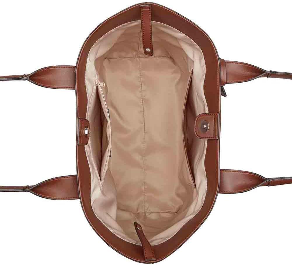 image:imageNine West womens Kyndall Trap ToteMushroom Logo Mahogany