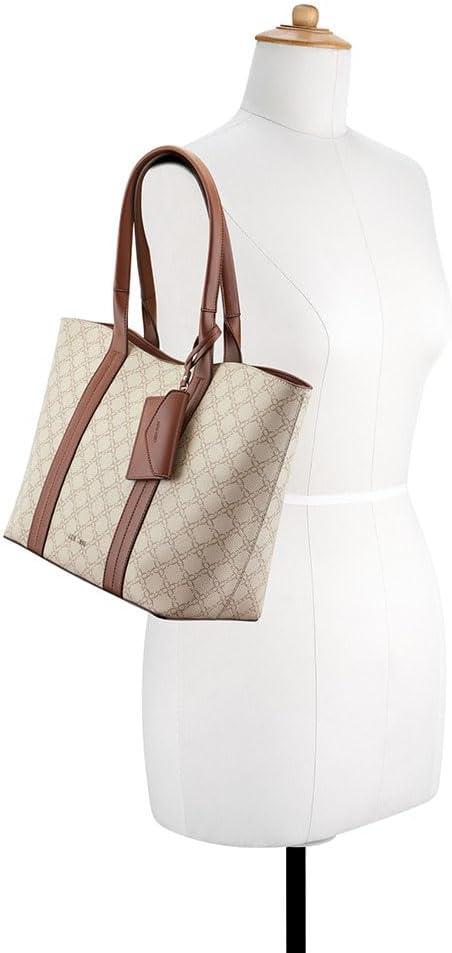 image:imageNine West womens Kyndall Trap ToteMushroom Logo Mahogany