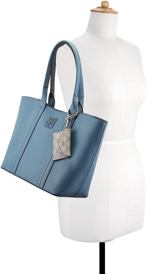 image:imageNine West womens Kyndall Trap ToteSteel Blue