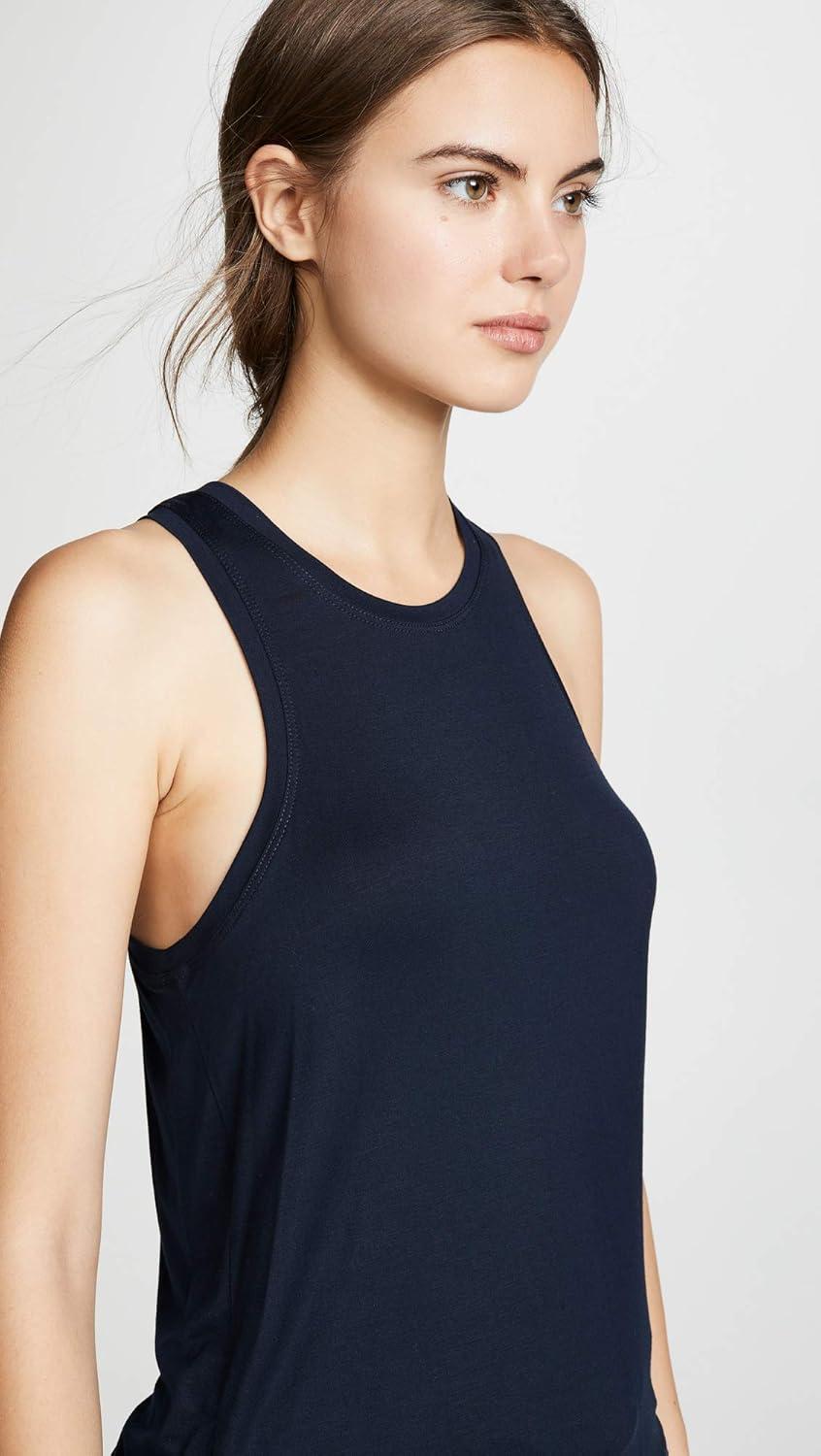 image:imageSplits59 Toni Tank Tank Top for Women Relaxed Fit Breathable Lightweight Jersey Sleeveless Openings Indigo 1 SM One Size