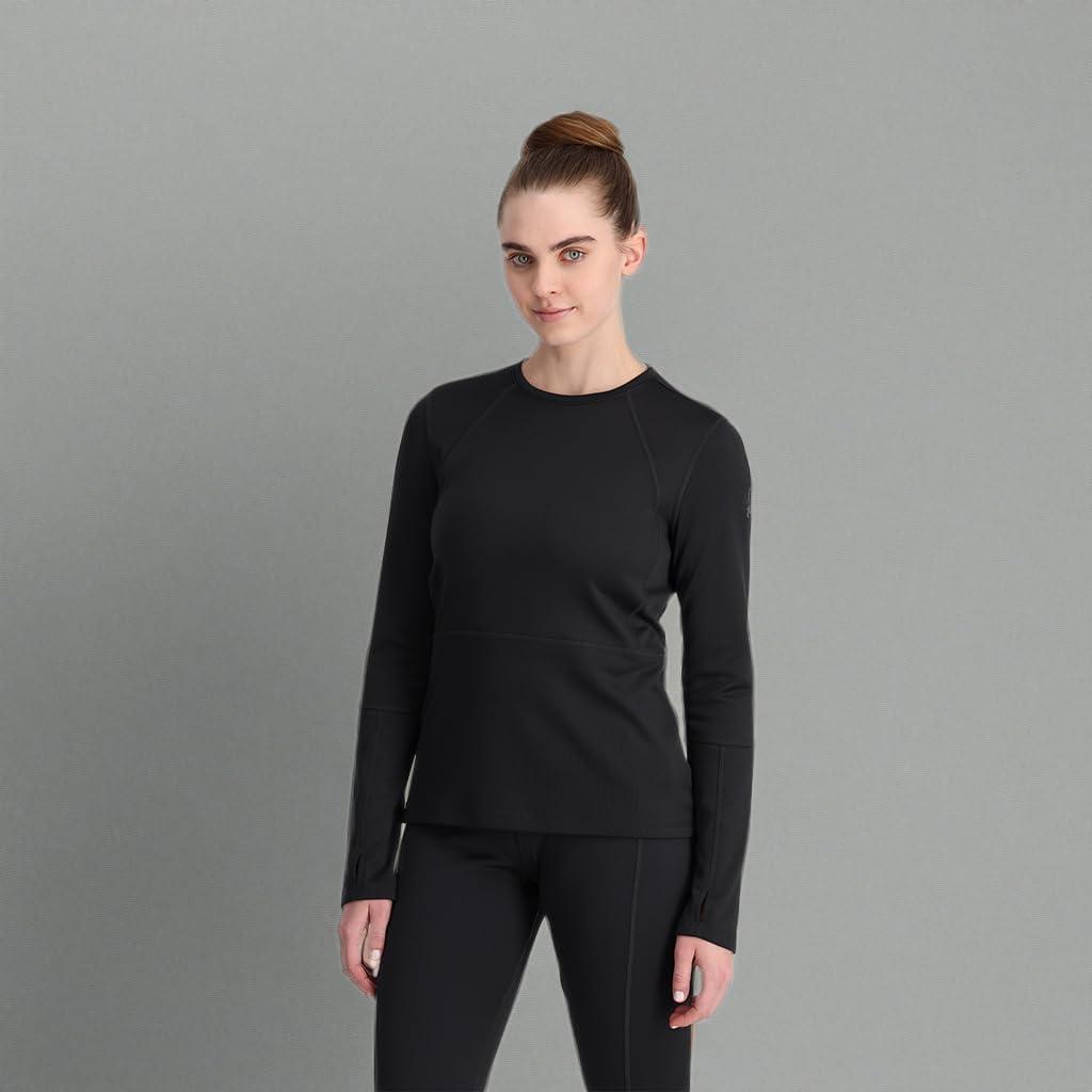 image:imageSpyder Womens Charger Crew Baselayer Thermal Ski TopBlack