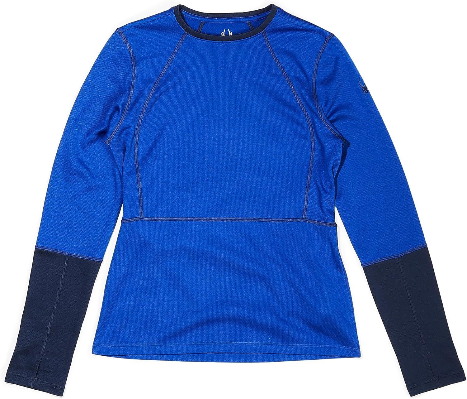 image:imageSpyder Womens Charger Crew Baselayer Thermal Ski TopElectric Blue