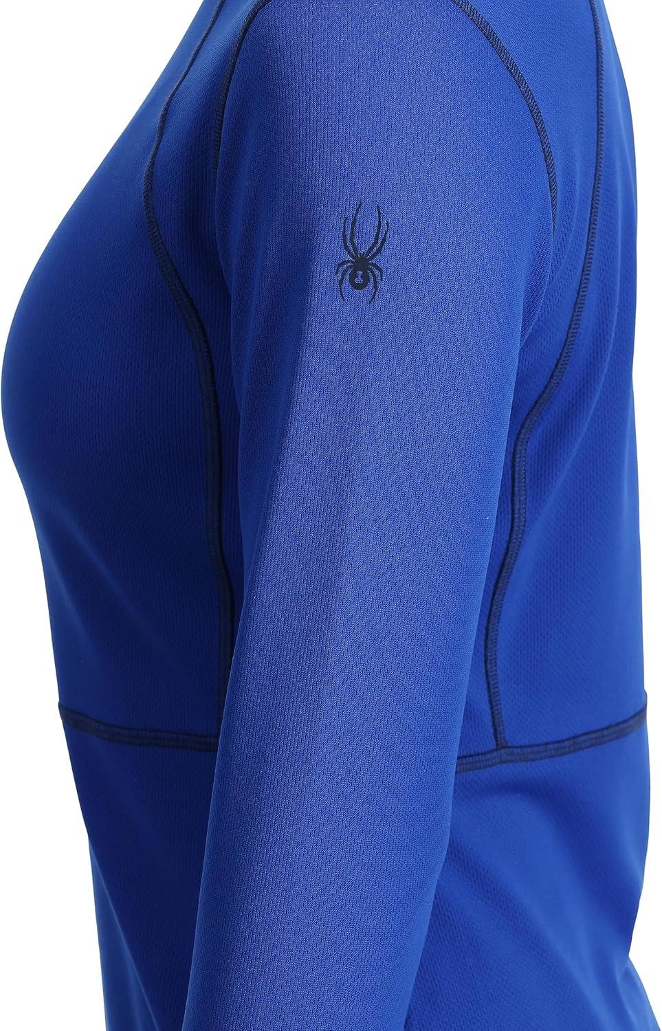 image:imageSpyder Womens Charger Crew Baselayer Thermal Ski TopElectric Blue