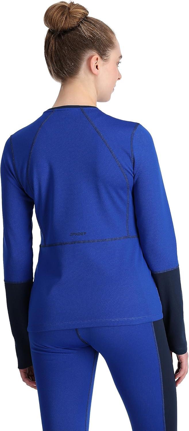 image:imageSpyder Womens Charger Crew Baselayer Thermal Ski TopElectric Blue