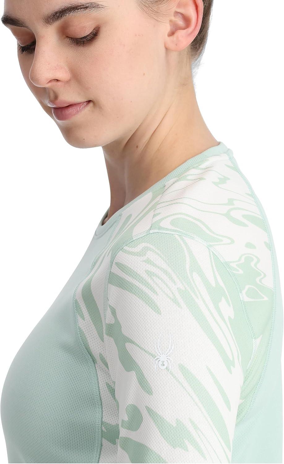 image:imageSpyder Womens Charger Crew Baselayer Thermal Ski TopWintergreen