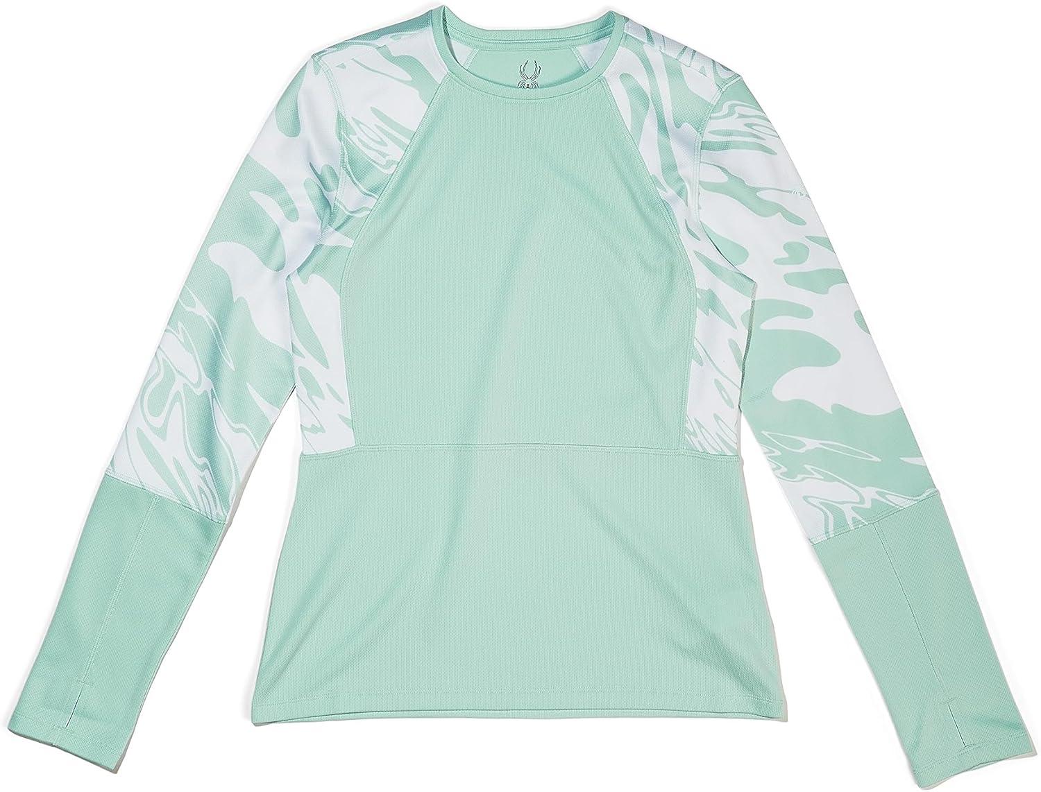 image:imageSpyder Womens Charger Crew Baselayer Thermal Ski TopWintergreen