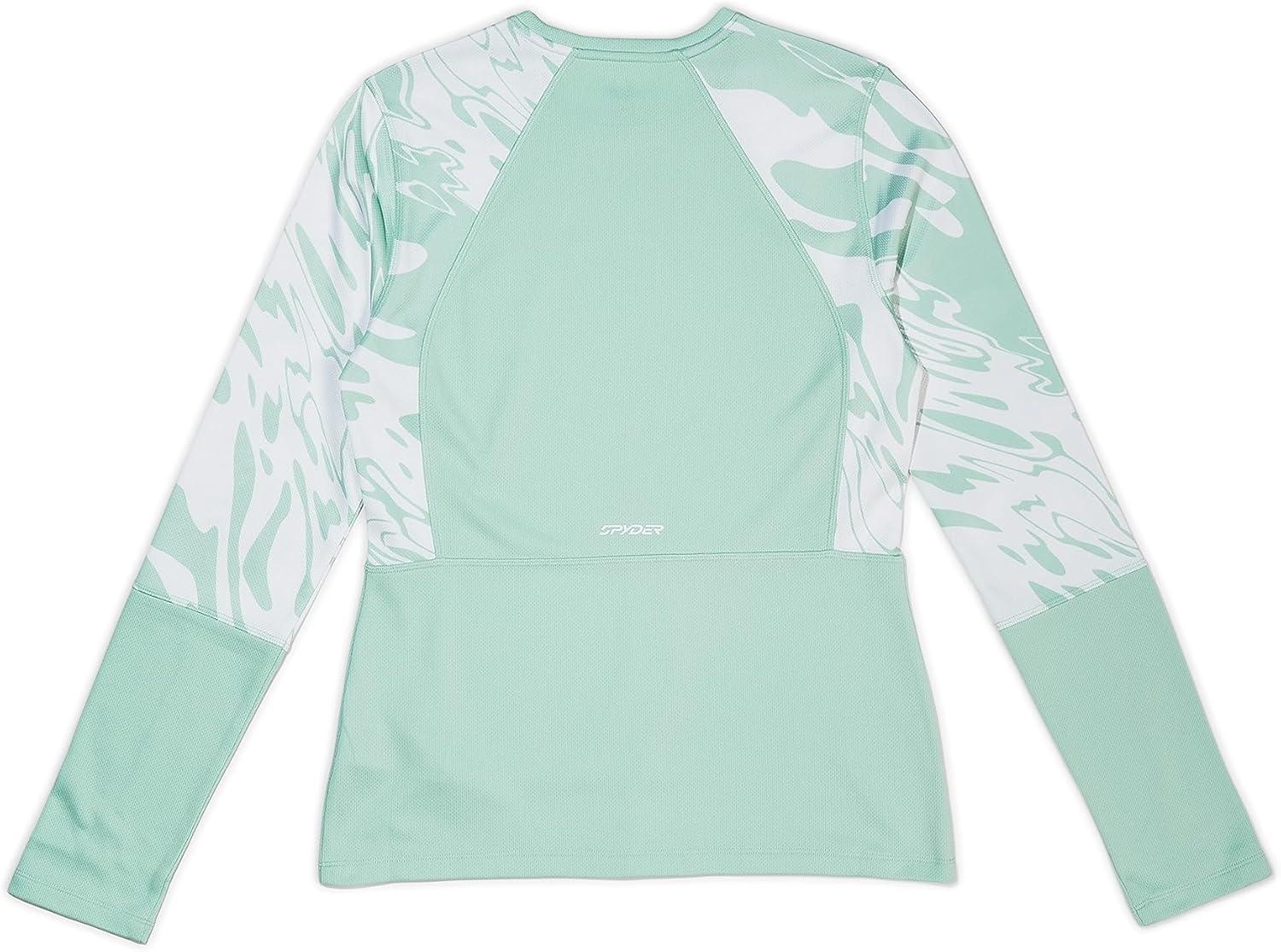 image:imageSpyder Womens Charger Crew Baselayer Thermal Ski TopWintergreen