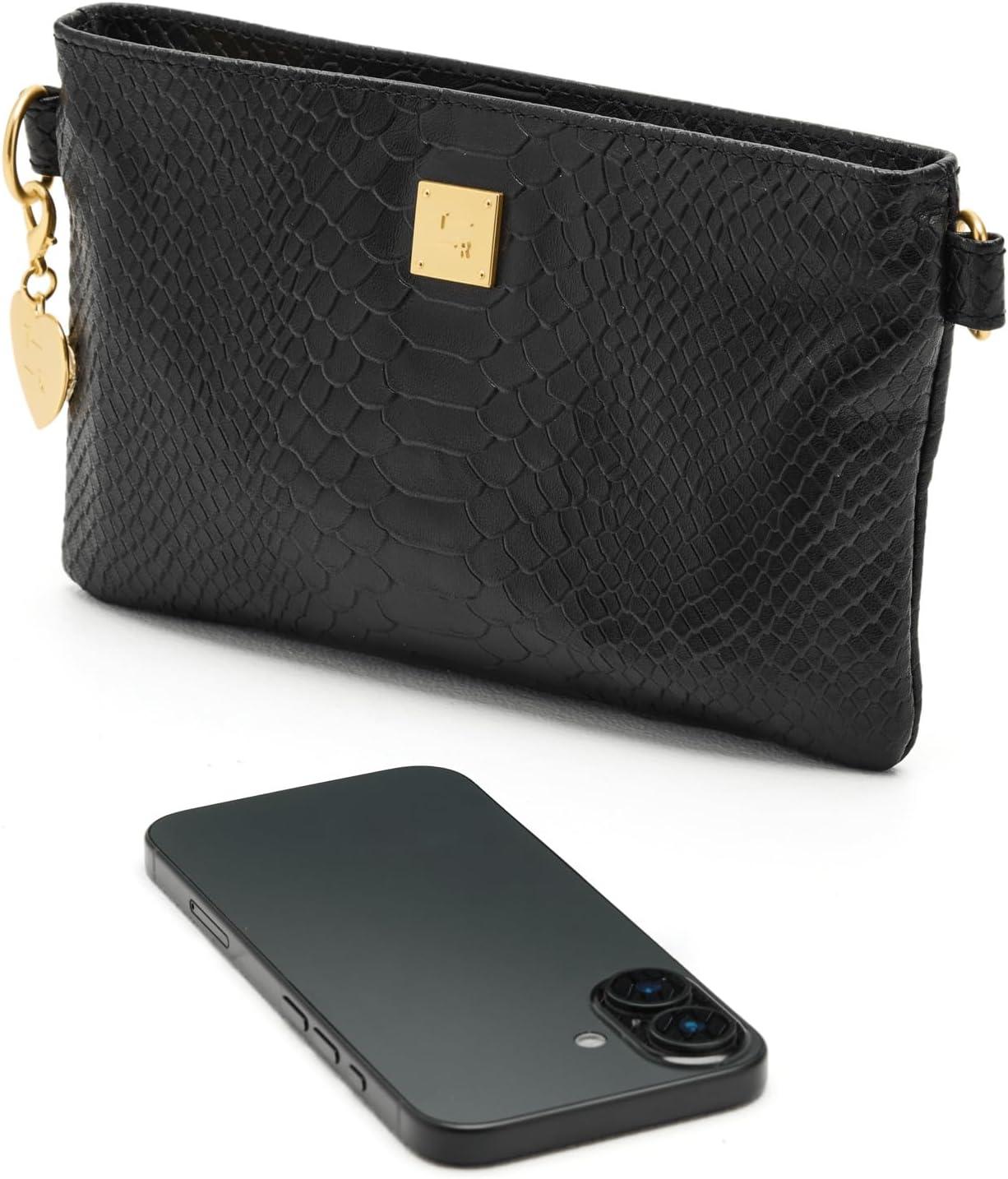 image:imageThink Royln Womens Fame BagBlack Python Leather