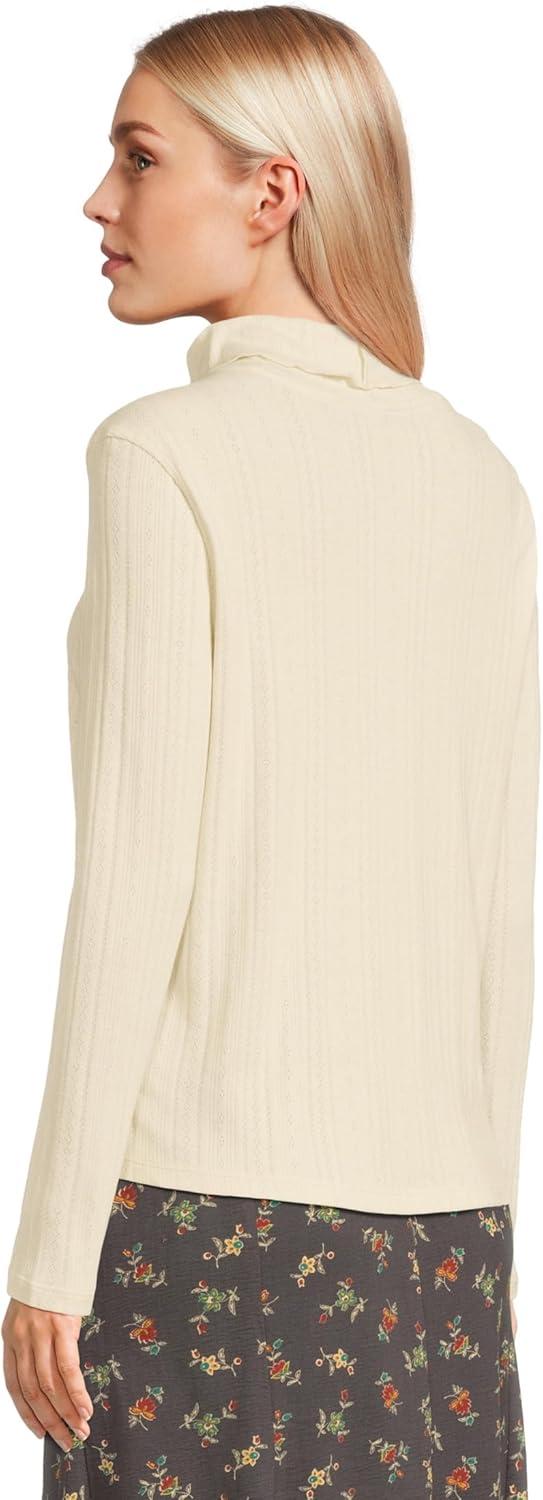 image:imageToadampCo Womens Foothill Pointelle Long Sleeve TNeckSalt