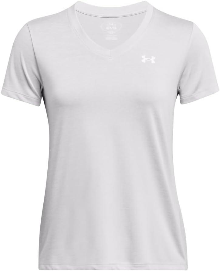 image:imageUnder Armour Womens Tech Short Sleeve VNeck Twist014 Halo Gray White White