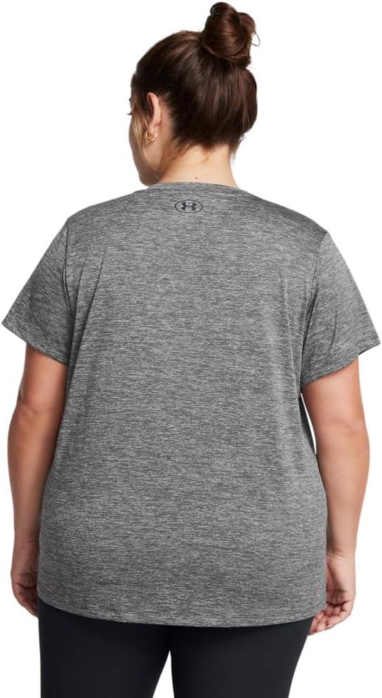 image:imageUnder Armour Womens Tech Short Sleeve VNeck Twist025 Castlerock Black