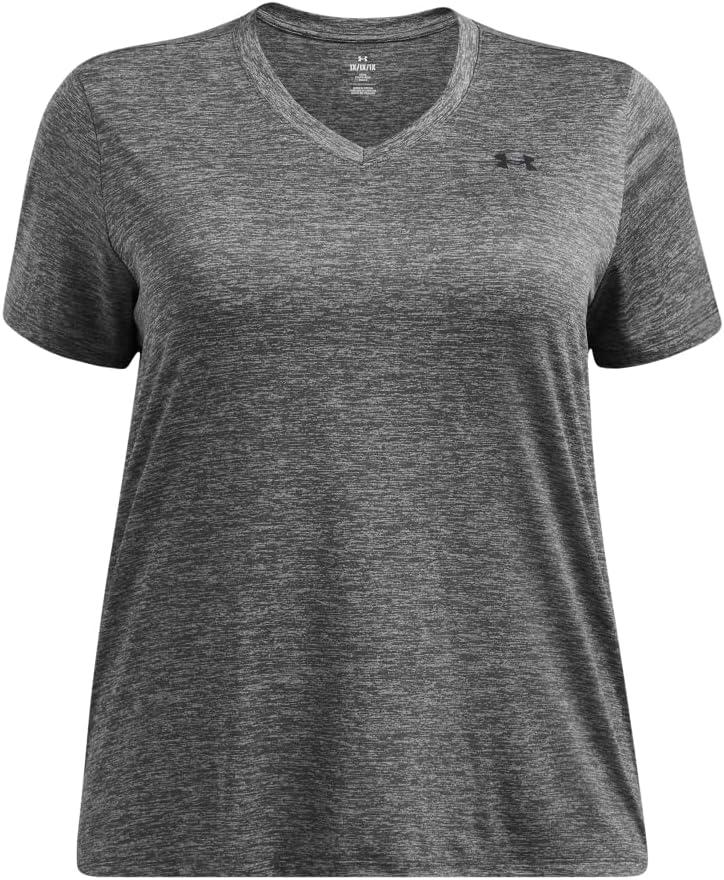 image:imageUnder Armour Womens Tech Short Sleeve VNeck Twist025 Castlerock Black
