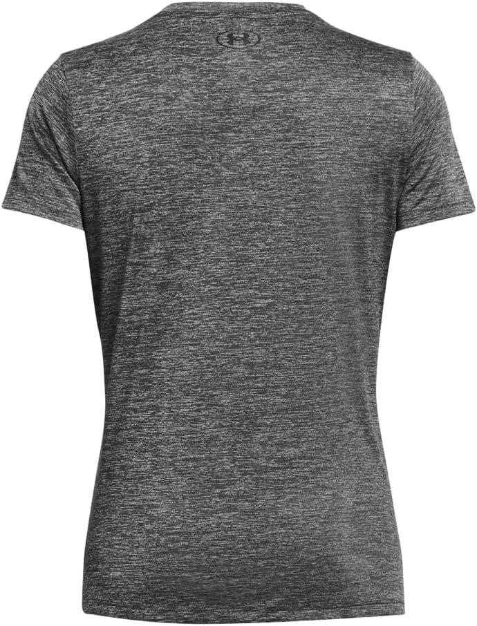 image:imageUnder Armour Womens Tech Short Sleeve VNeck Twist025 Castlerock Steel Black