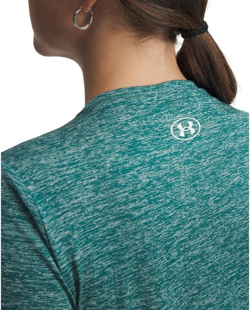 image:imageUnder Armour Womens Tech Short Sleeve VNeck Twist338 Rack Green White