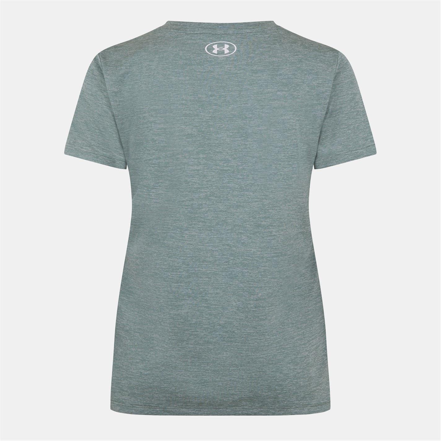 image:imageUnder Armour Womens Tech Short Sleeve VNeck Twist348 Silica Green White