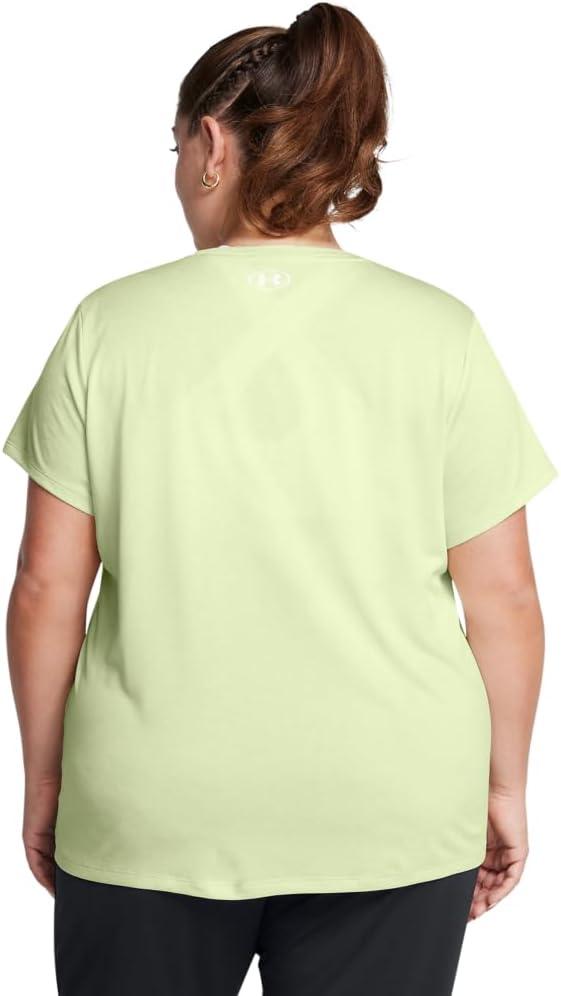 image:imageUnder Armour Womens Tech Short Sleeve VNeck Twist383 Retro Green White