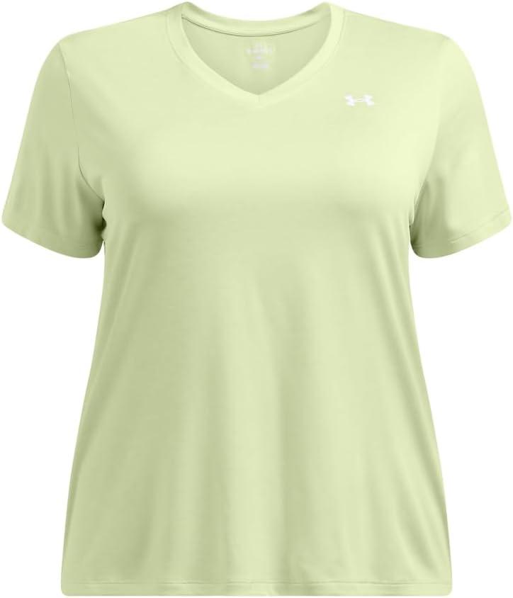 image:imageUnder Armour Womens Tech Short Sleeve VNeck Twist383 Retro Green White